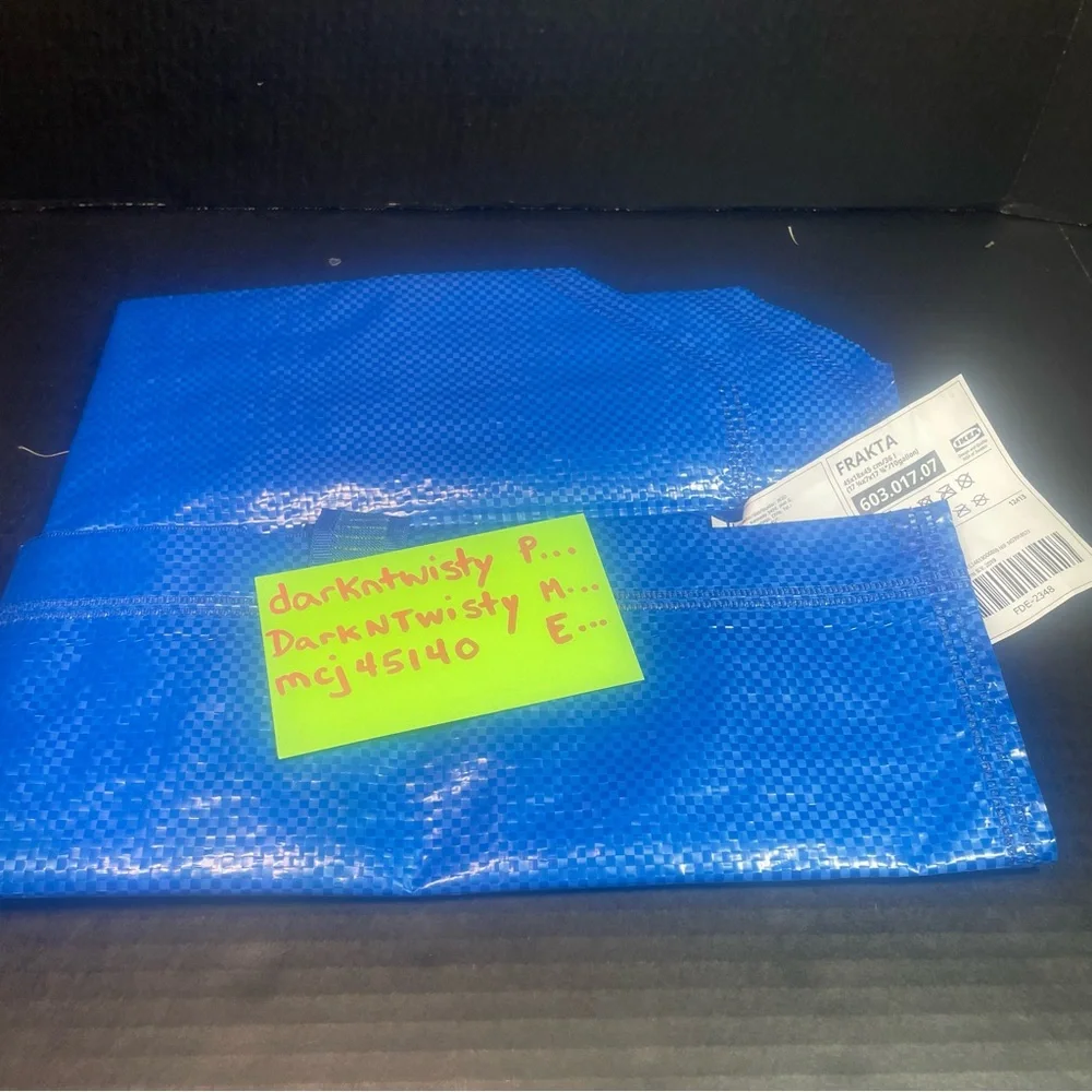 BRAND NEW FRAKTA 10 GALLON IKEA BAGS I USE THESE EVERYTHING! One Bag Only